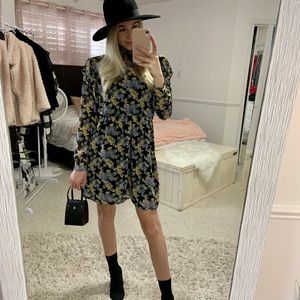 Purple and yellow floral dress!